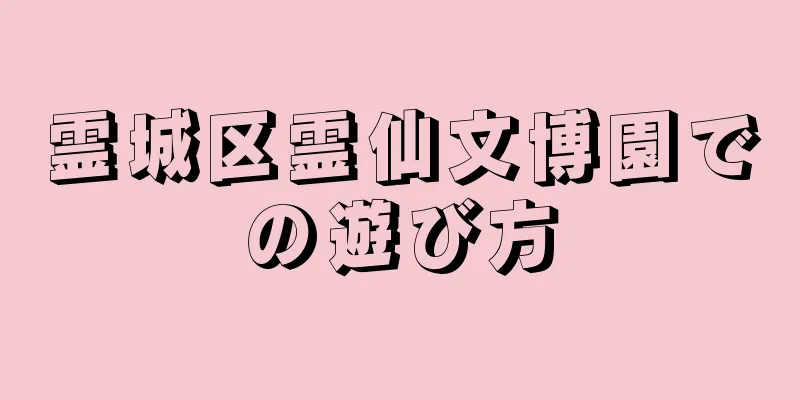霊城区霊仙文博園での遊び方