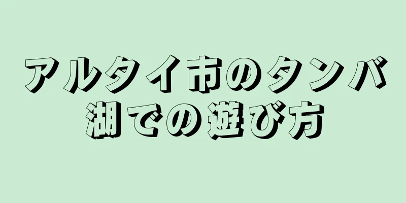 アルタイ市のタンバ湖での遊び方