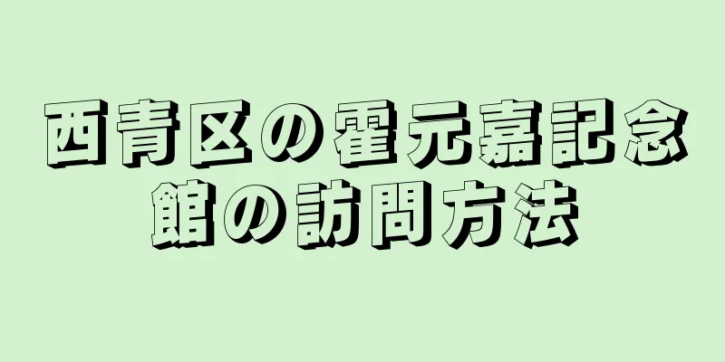 西青区の霍元嘉記念館の訪問方法