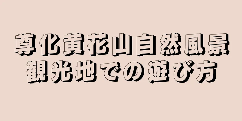 尊化黄花山自然風景観光地での遊び方