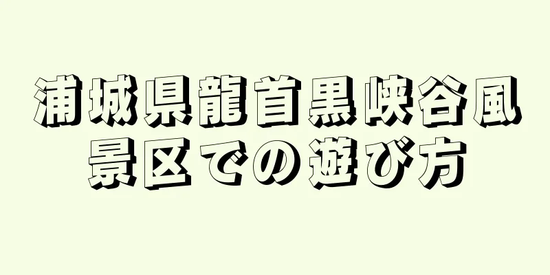 浦城県龍首黒峡谷風景区での遊び方