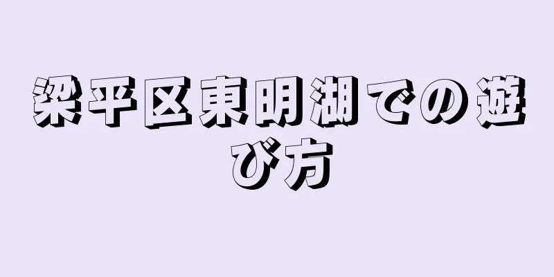 梁平区東明湖での遊び方