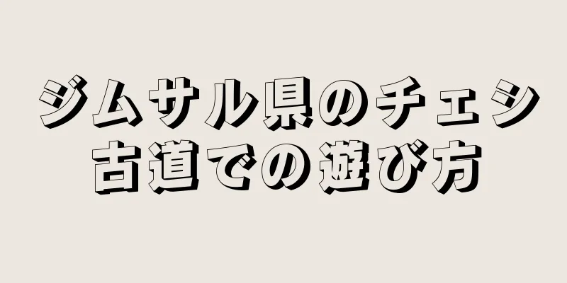 ジムサル県のチェシ古道での遊び方