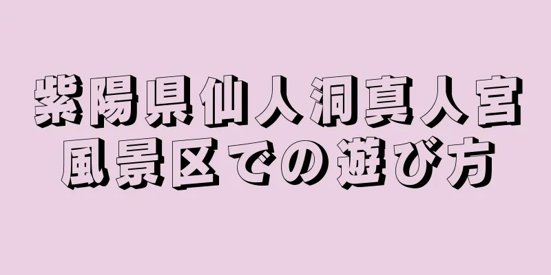 紫陽県仙人洞真人宮風景区での遊び方