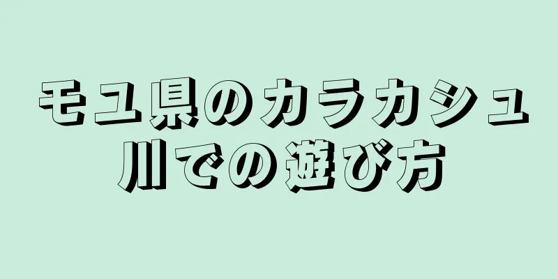 モユ県のカラカシュ川での遊び方