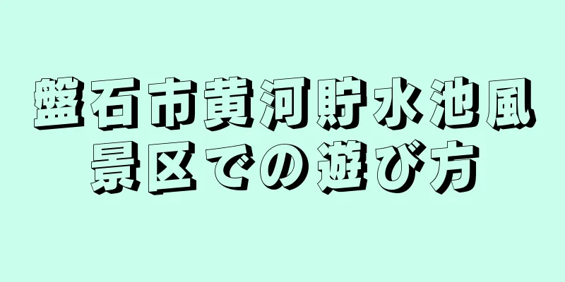 盤石市黄河貯水池風景区での遊び方