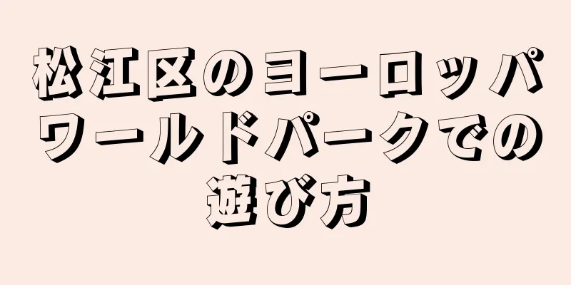 松江区のヨーロッパワールドパークでの遊び方