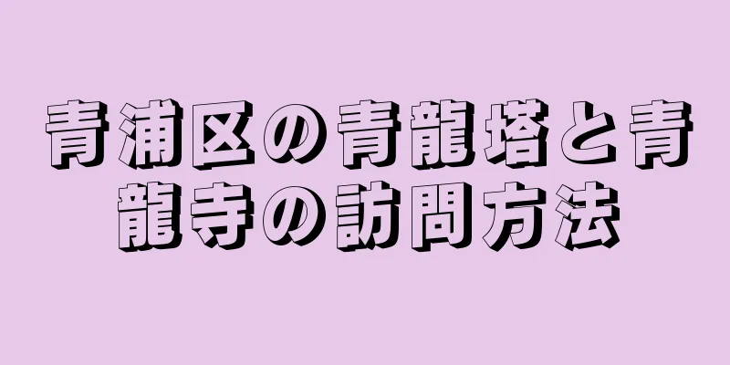 青浦区の青龍塔と青龍寺の訪問方法