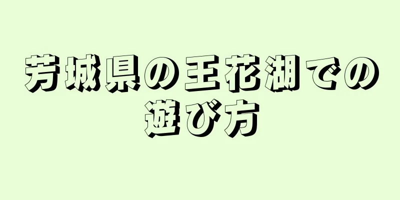 芳城県の王花湖での遊び方