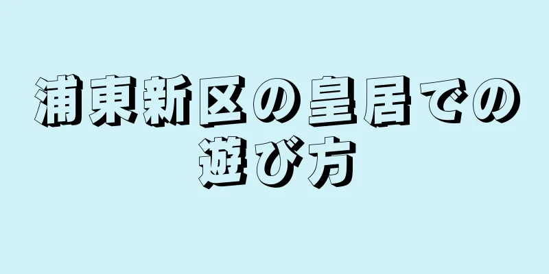 浦東新区の皇居での遊び方