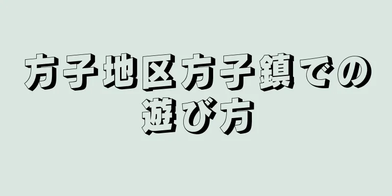 方子地区方子鎮での遊び方