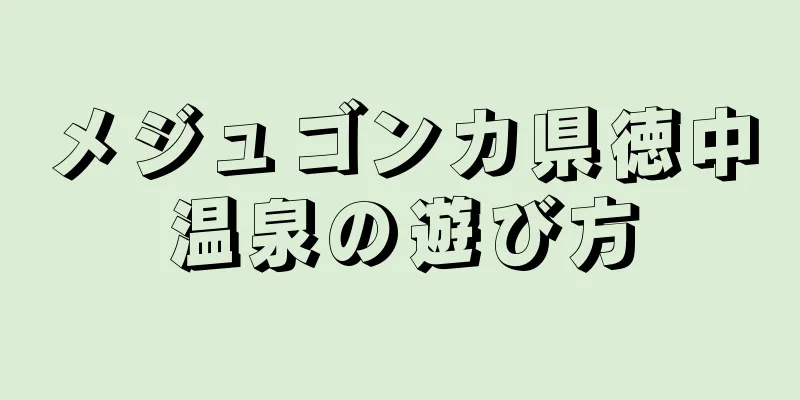 メジュゴンカ県徳中温泉の遊び方