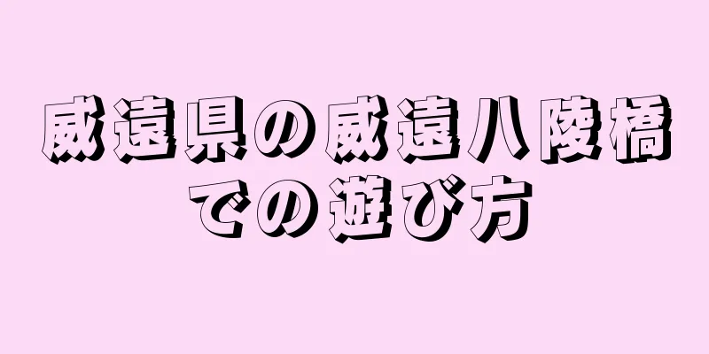 威遠県の威遠八陵橋での遊び方