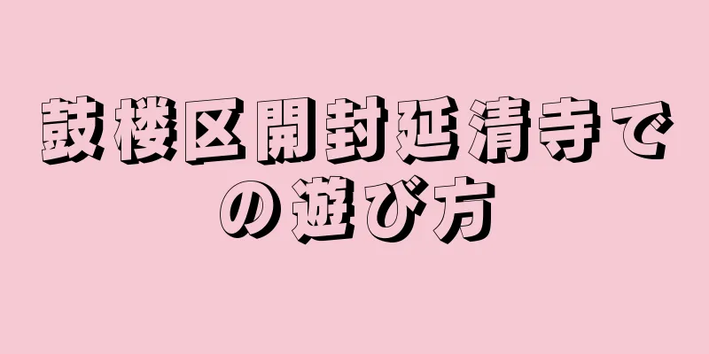 鼓楼区開封延清寺での遊び方