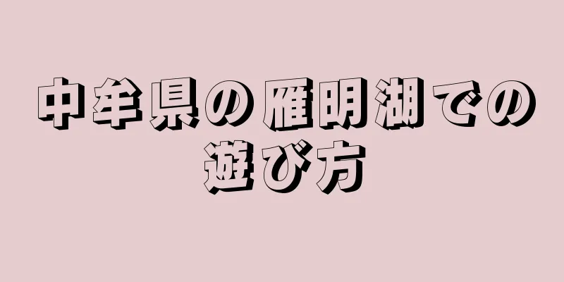 中牟県の雁明湖での遊び方