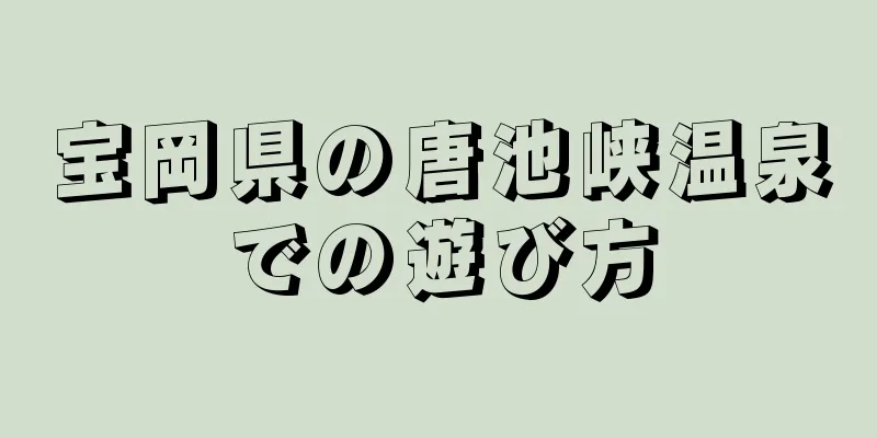 宝岡県の唐池峡温泉での遊び方