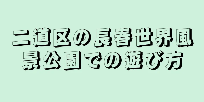 二道区の長春世界風景公園での遊び方