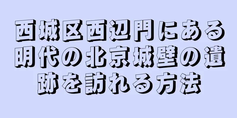 西城区西辺門にある明代の北京城壁の遺跡を訪れる方法