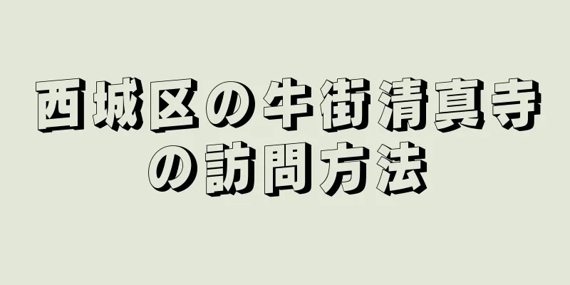 西城区の牛街清真寺の訪問方法