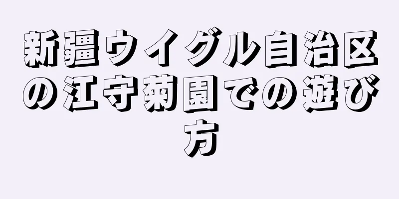 新疆ウイグル自治区の江守菊園での遊び方