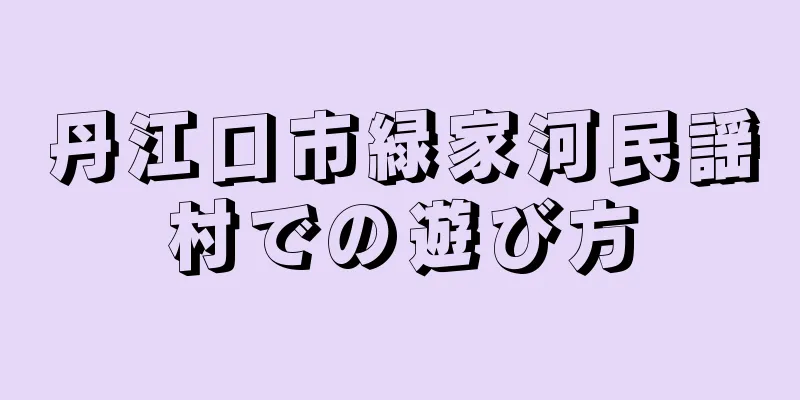丹江口市緑家河民謡村での遊び方
