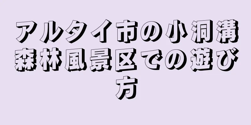 アルタイ市の小洞溝森林風景区での遊び方