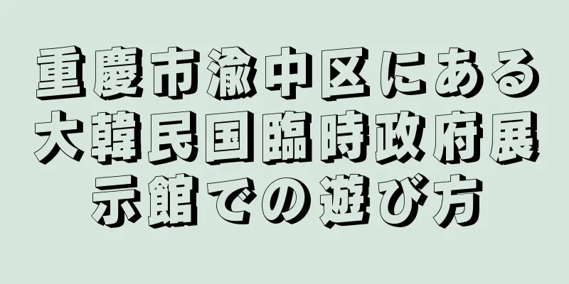 重慶市渝中区にある大韓民国臨時政府展示館での遊び方
