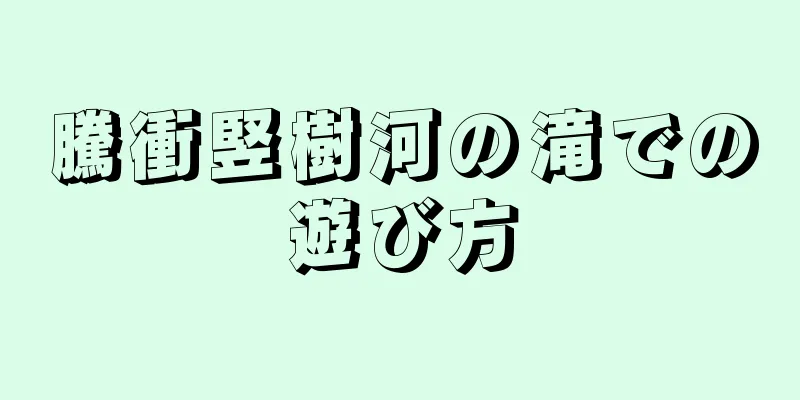 騰衝竪樹河の滝での遊び方