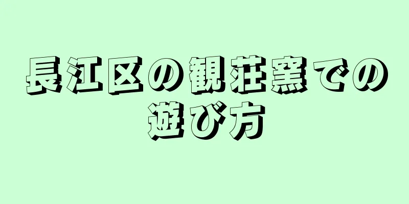 長江区の観荘窯での遊び方