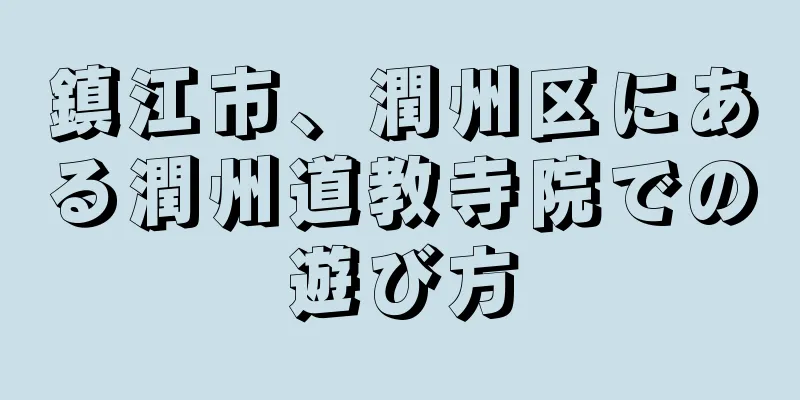鎮江市、潤州区にある潤州道教寺院での遊び方
