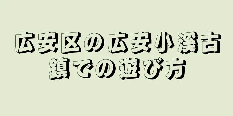 広安区の広安小溪古鎮での遊び方