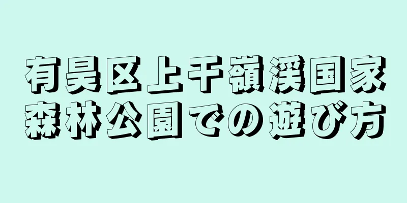 有昊区上干嶺渓国家森林公園での遊び方