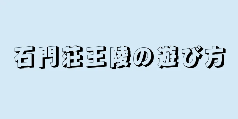 石門荘王陵の遊び方