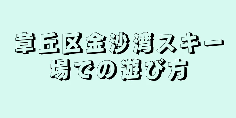 章丘区金沙湾スキー場での遊び方