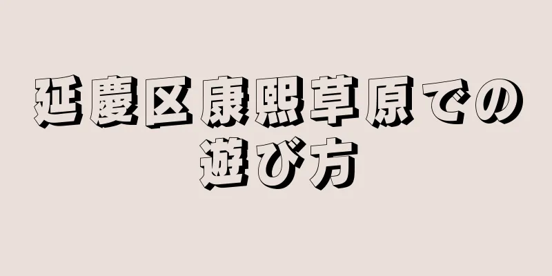延慶区康熙草原での遊び方