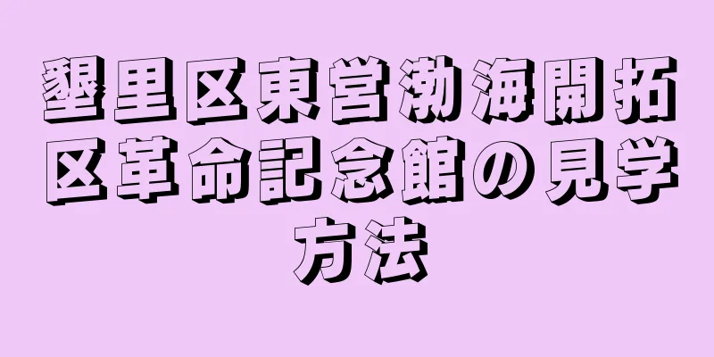 墾里区東営渤海開拓区革命記念館の見学方法