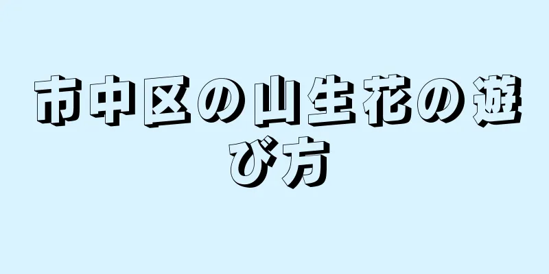 市中区の山生花の遊び方