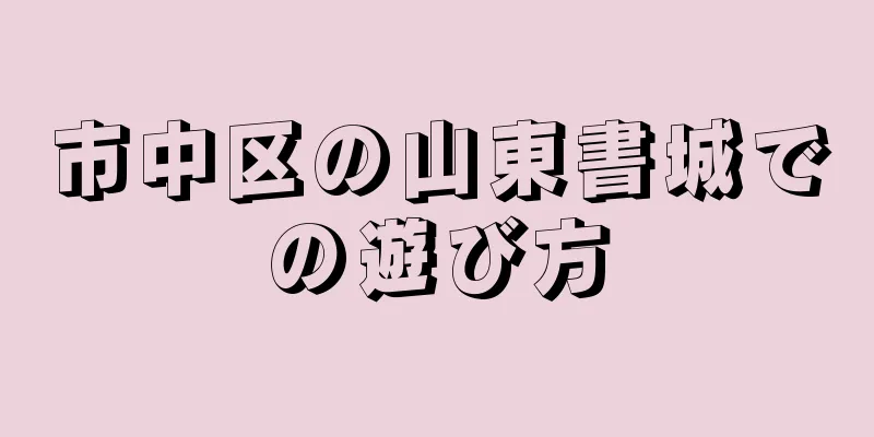 市中区の山東書城での遊び方