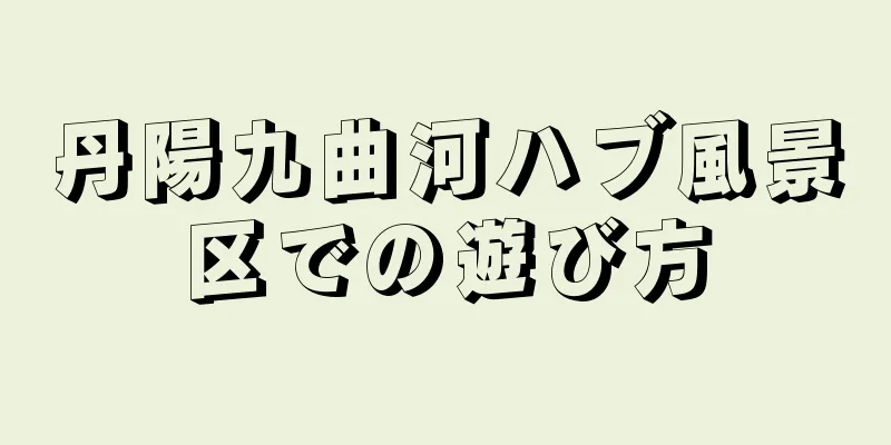丹陽九曲河ハブ風景区での遊び方