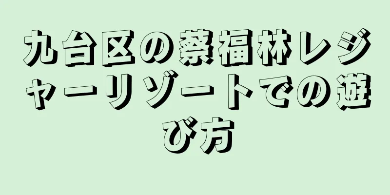 九台区の蔡福林レジャーリゾートでの遊び方