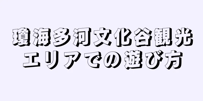 瓊海多河文化谷観光エリアでの遊び方