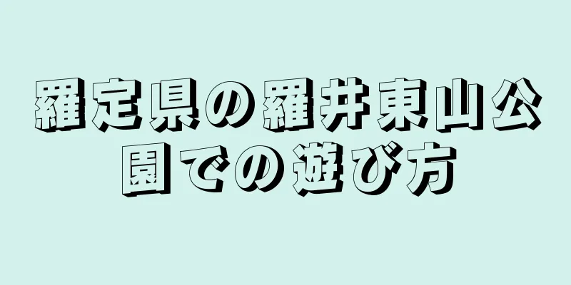 羅定県の羅井東山公園での遊び方