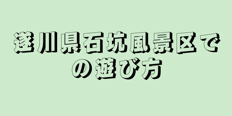 遂川県石坑風景区での遊び方