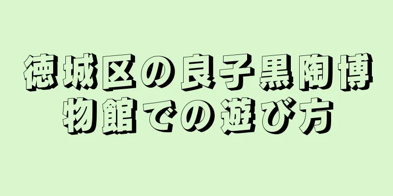 徳城区の良子黒陶博物館での遊び方