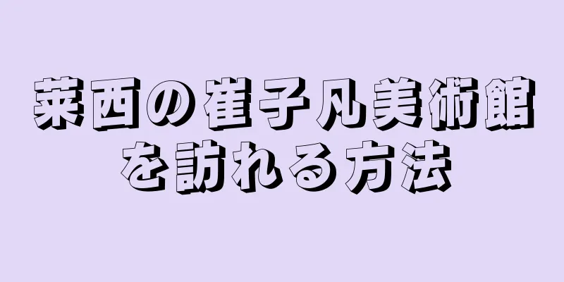 莱西の崔子凡美術館を訪れる方法