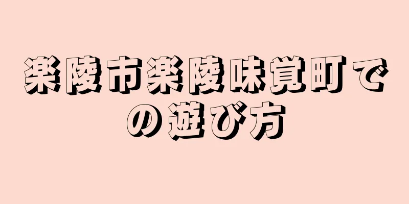 楽陵市楽陵味覚町での遊び方