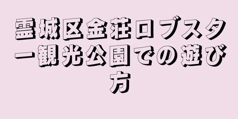 霊城区金荘ロブスター観光公園での遊び方
