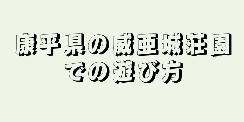 康平県の威亜城荘園での遊び方