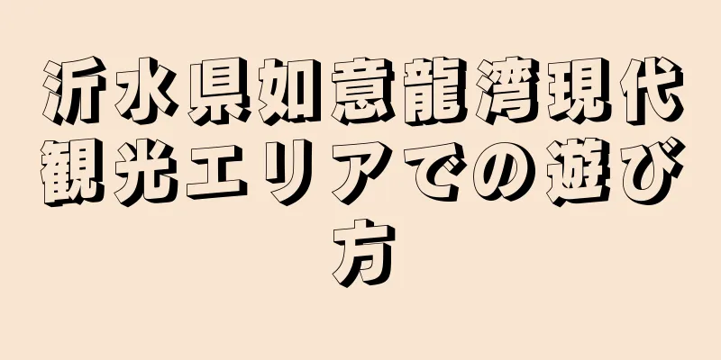 沂水県如意龍湾現代観光エリアでの遊び方