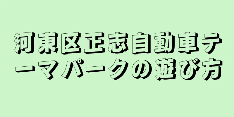 河東区正志自動車テーマパークの遊び方